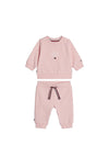 Tommy Hilfiger Baby Girl Logo Sweater and Jogger Set, Soft Rose