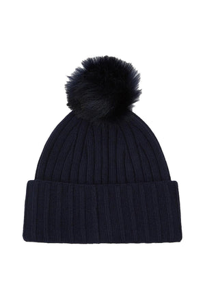 Tommy Hilfiger Essentials Chic Pom Pom Beanie, Navy
