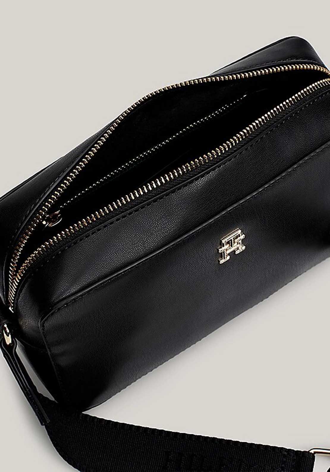 Tommy Hilfiger Canvas Strap Crossbody Bag, Black