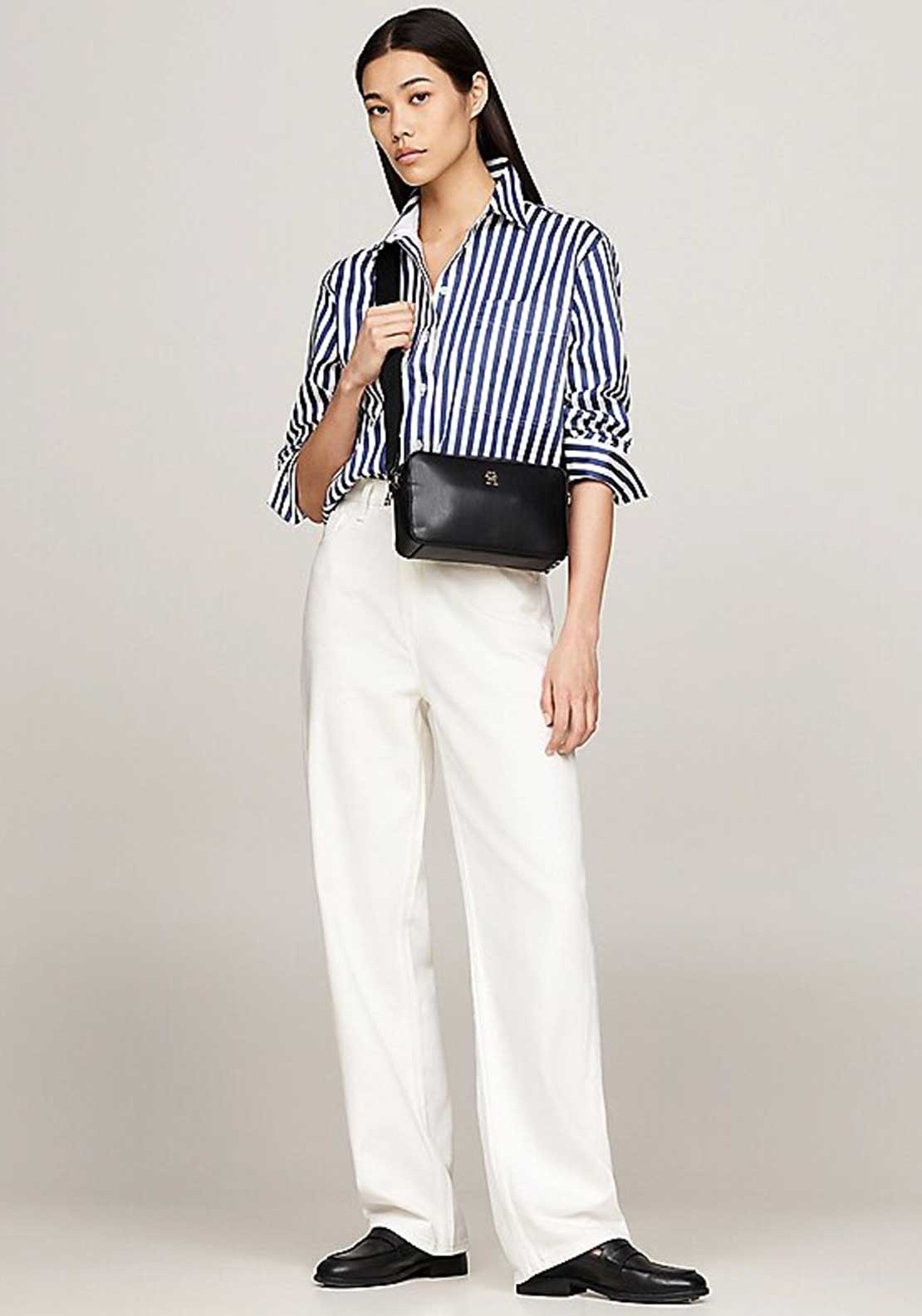 Tommy Hilfiger Canvas Strap Crossbody Bag, Black
