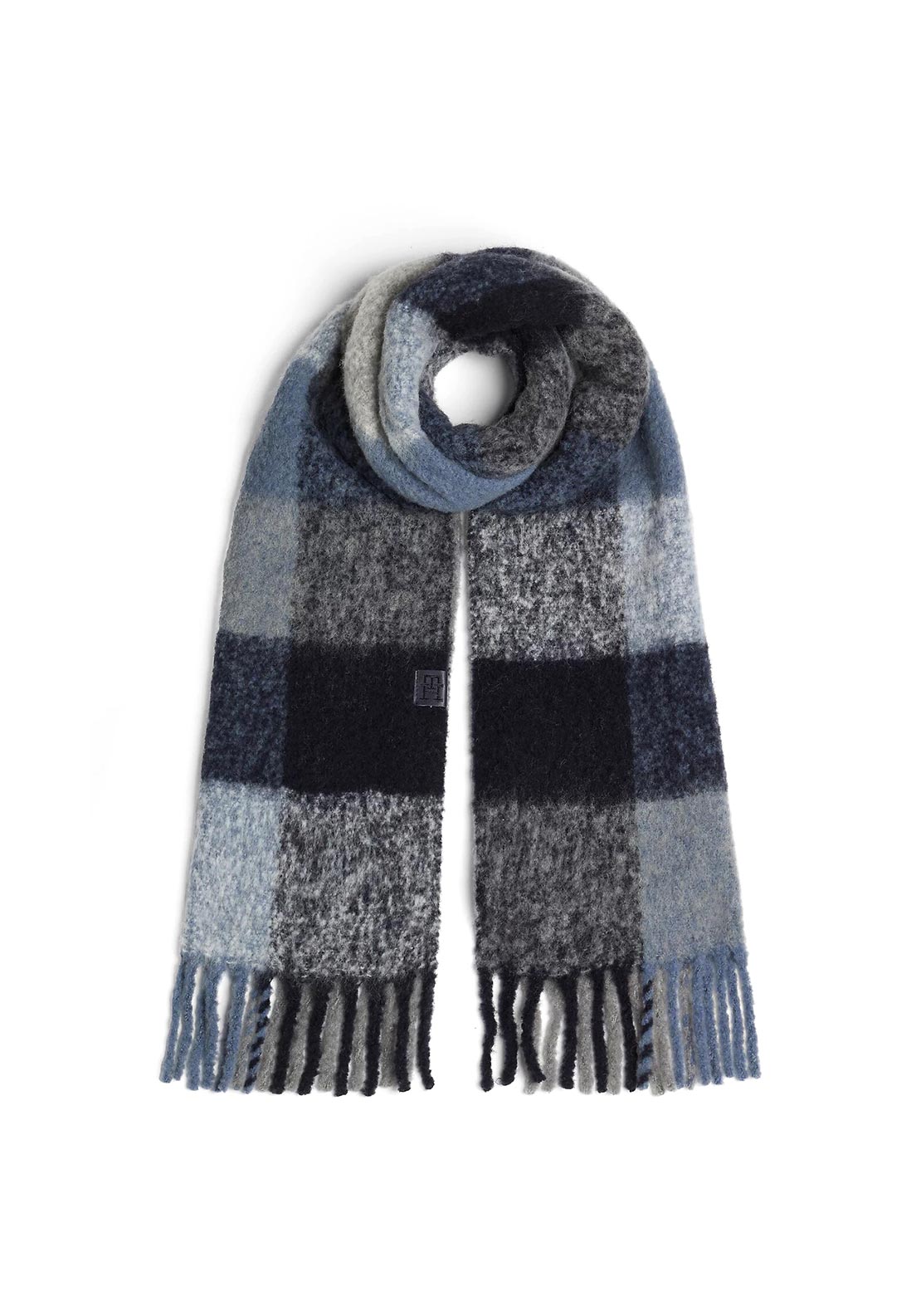 Tommy Hilfiger Chunky Checked Scarf, Blue