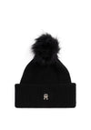 Tommy Hilfiger Elevated Chic Bobble Beanie, Black