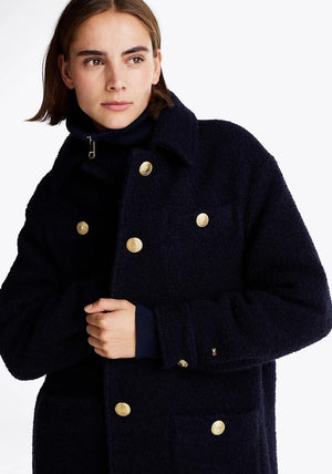Tommy Hilfiger Boucle Button Jacket, Navy