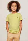 Tommy Hilfiger Boy Essential Short Sleeve Tee, Yellow Tulip