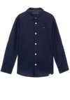 Tommy Hilfiger Boy Long Sleeve Waffle Shirt, Navy