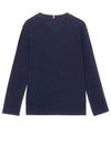 Tommy Hilfiger Boy Long Sleeve Logo Top, Navy