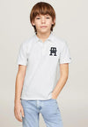 Tommy Hilfiger Boy Monogram Flag Short Sleeve Polo, White