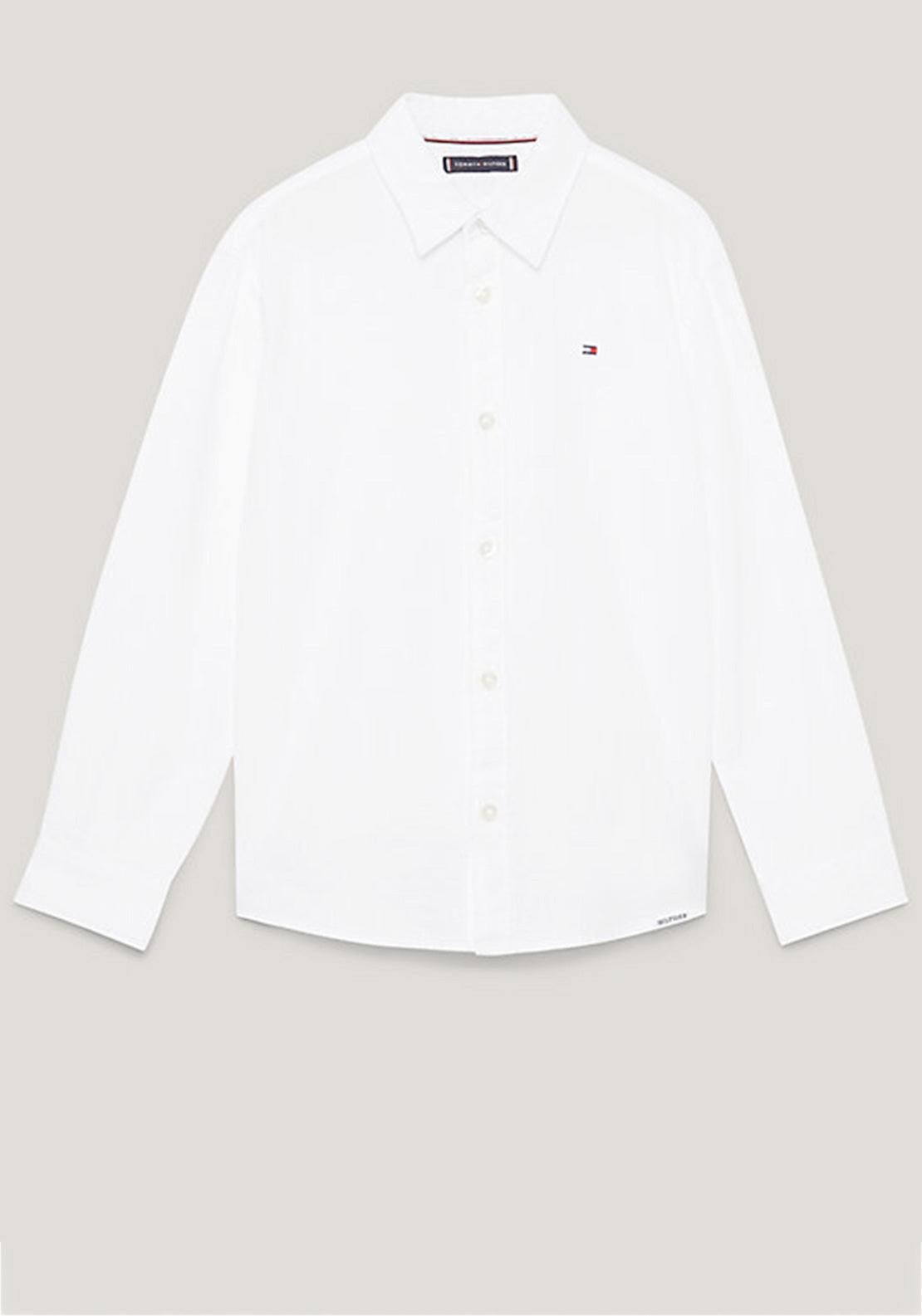 Tommy Hilfiger Boy Long Sleeve Waffle Shirt, White