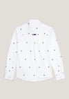 Tommy Hilfiger Boys Monogram Long Sleeve Shirt, White
