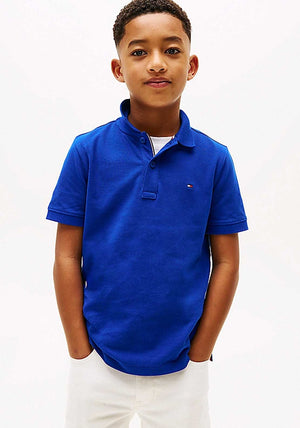 Tommy Hilfiger Boys Short Sleeve Flag Polo, Blue