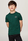 Tommy Hilfiger Boy Puff Logo Short Sleeve Tee, Green