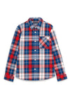 Tommy Hilfiger Boys Tartan Check Long Sleeve Shirt, Blue Multi
