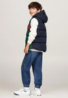 Tommy Hilfiger Boys Colour Blocked Hooded Gilet, Green
