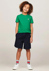 Tommy Hilfiger Boy Pique Monogram Short Sleeve Tee, Green