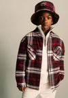 Tommy Hilfiger Boys Lined Tartan Overshirt, Red Multi