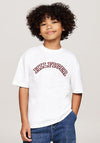 Tommy Hilfiger Boys Monotype Short Sleeve Tee, White