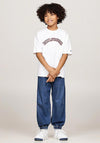 Tommy Hilfiger Boys Monotype Short Sleeve Tee, White