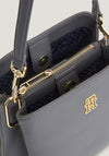 Tommy Hilfiger Structured Bucket Bag, Grey Line