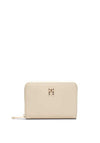 Tommy Hilfiger Chic Monogram Zip Around Medium Wallet, Classic Beige