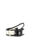 Tommy Hilfiger Essential Colour-Blocked Belt, White Clay & Black