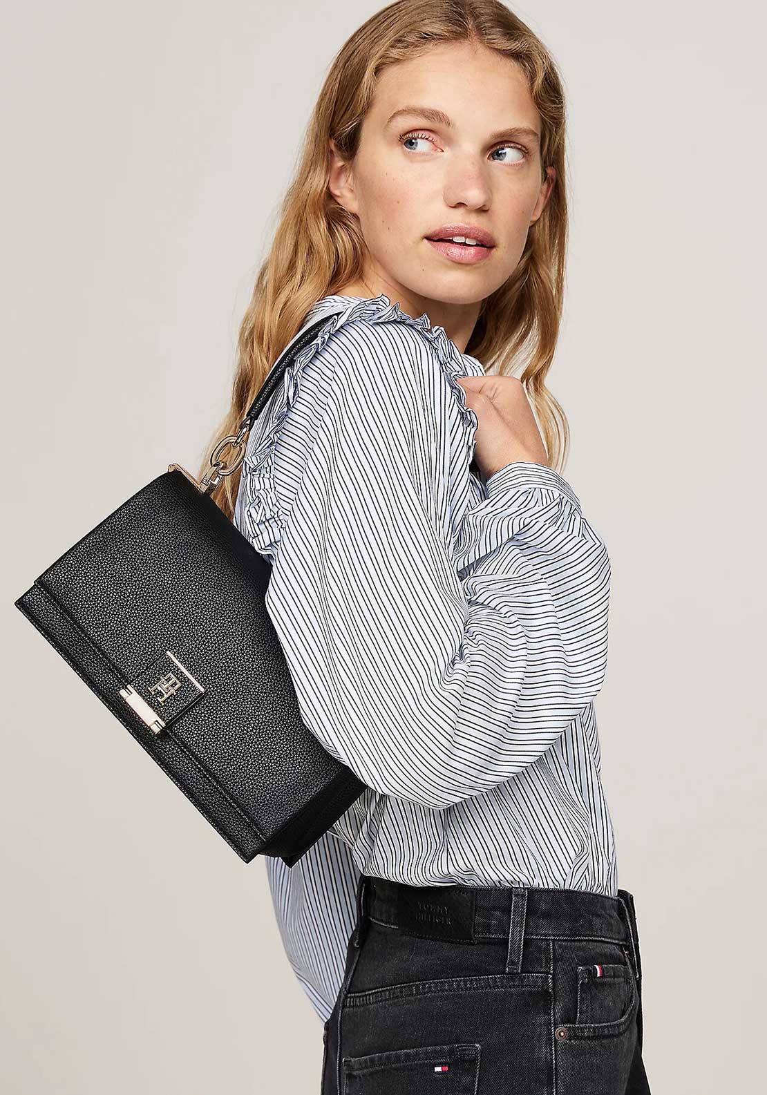 Tommy Hilfiger Monogram Crossbody Bag, Black