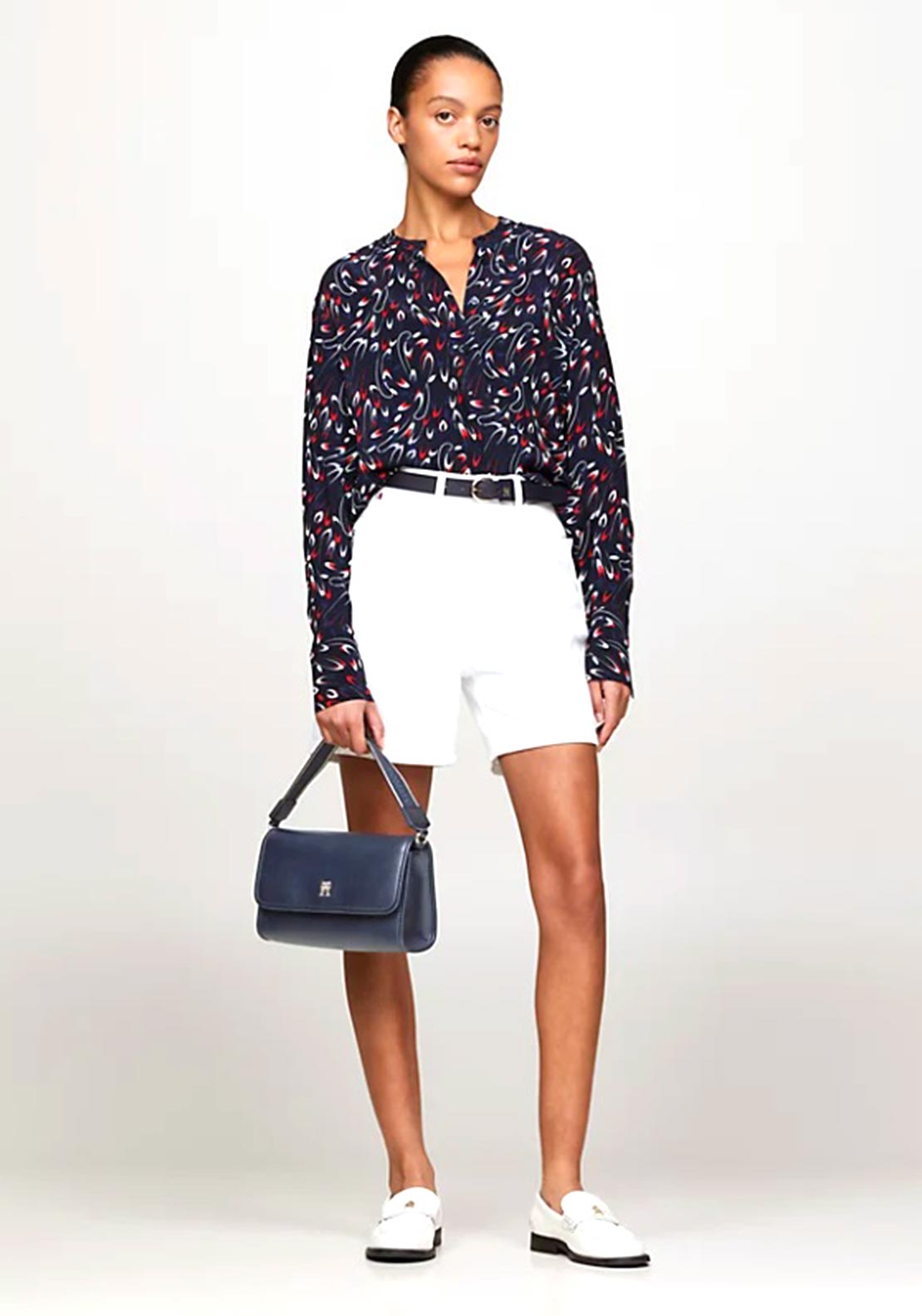 Tommy Hilfiger TH Monogram Convertible Crossbody Bag, Navy
