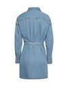 Tommy Jeans Womens Belted Denim Mini Shirt Dress, Denim Medium