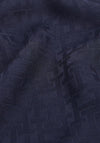 Tommy Hilfiger Monogram Jacquard Fringed Scarf, Navy Blue