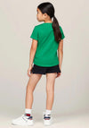 Tommy Hilfiger Girl Essential Logo Slim Fit Tee, Olympic Green