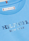 Tommy Hilfiger Girl Monotype Foil Logo Tee, Blue Spell