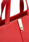 Tommy Hilfiger Heritage Plaque Satchel Bag, Dark Magma