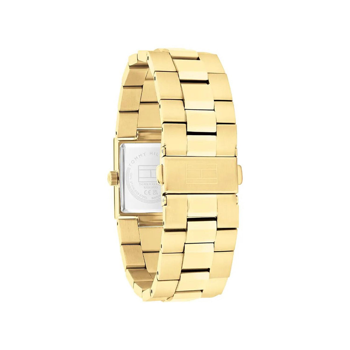 Tommy Hilfiger Ladies Ivy Rectangular Watch, Gold