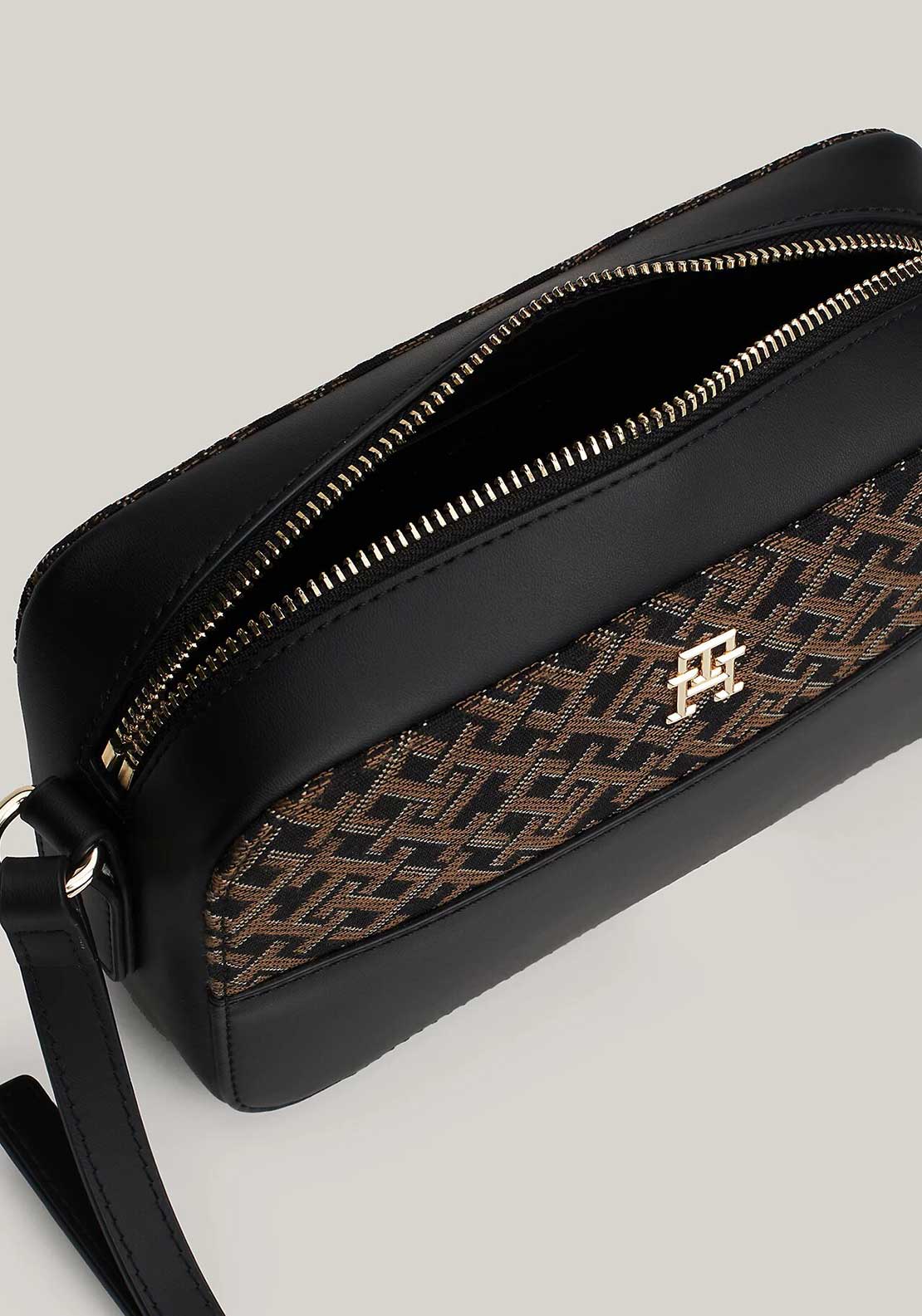 Tommy Hilfiger Jacquard Camera Bag, Black