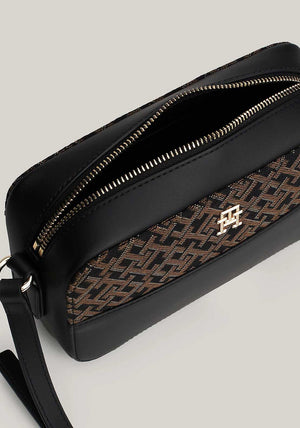 Tommy Hilfiger Jacquard Camera Bag, Black