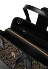 Tommy Hilfiger Jacquard Satchel Bag, Black