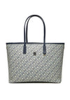 Tommy Hilfiger Monogram Tote Bag, White and Navy