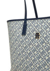 Tommy Hilfiger Monogram Tote Bag, White and Navy