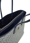 Tommy Hilfiger Monogram Tote Bag, White and Navy