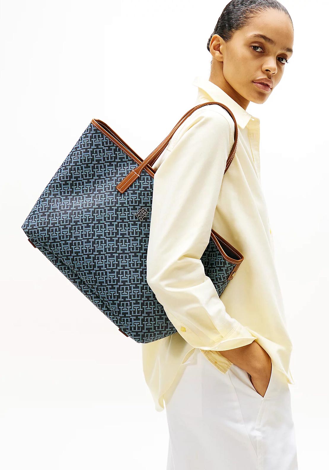 Tommy Hilfiger TH Monogram Tote Bag, Navy