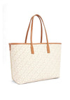 Tommy Hilfiger Monogram Tote Bag, White and Tan