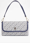 Tommy Hilfiger Monogram Crossbody Bag, White and Navy