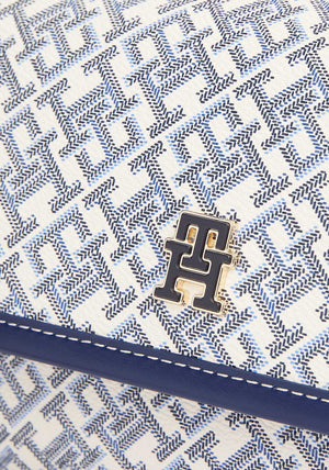 Tommy Hilfiger Monogram Crossbody Bag, White and Navy