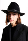 Tommy Hilfiger Womens Pure Wool Fedora Hat, Black