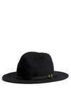 Tommy Hilfiger Womens Pure Wool Fedora Hat, Black