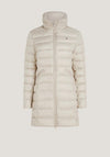 Tommy Hilfiger Womens Padded Global Stripe Quilted Coat, Classic Beige