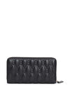 Tommy Hilfiger Quilted Zip Around Wallet, Black