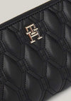 Tommy Hilfiger Quilted Zip Around Wallet, Black