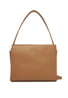 Tommy Hilfiger Pebbled Crossbody Satchel Bag, Tan