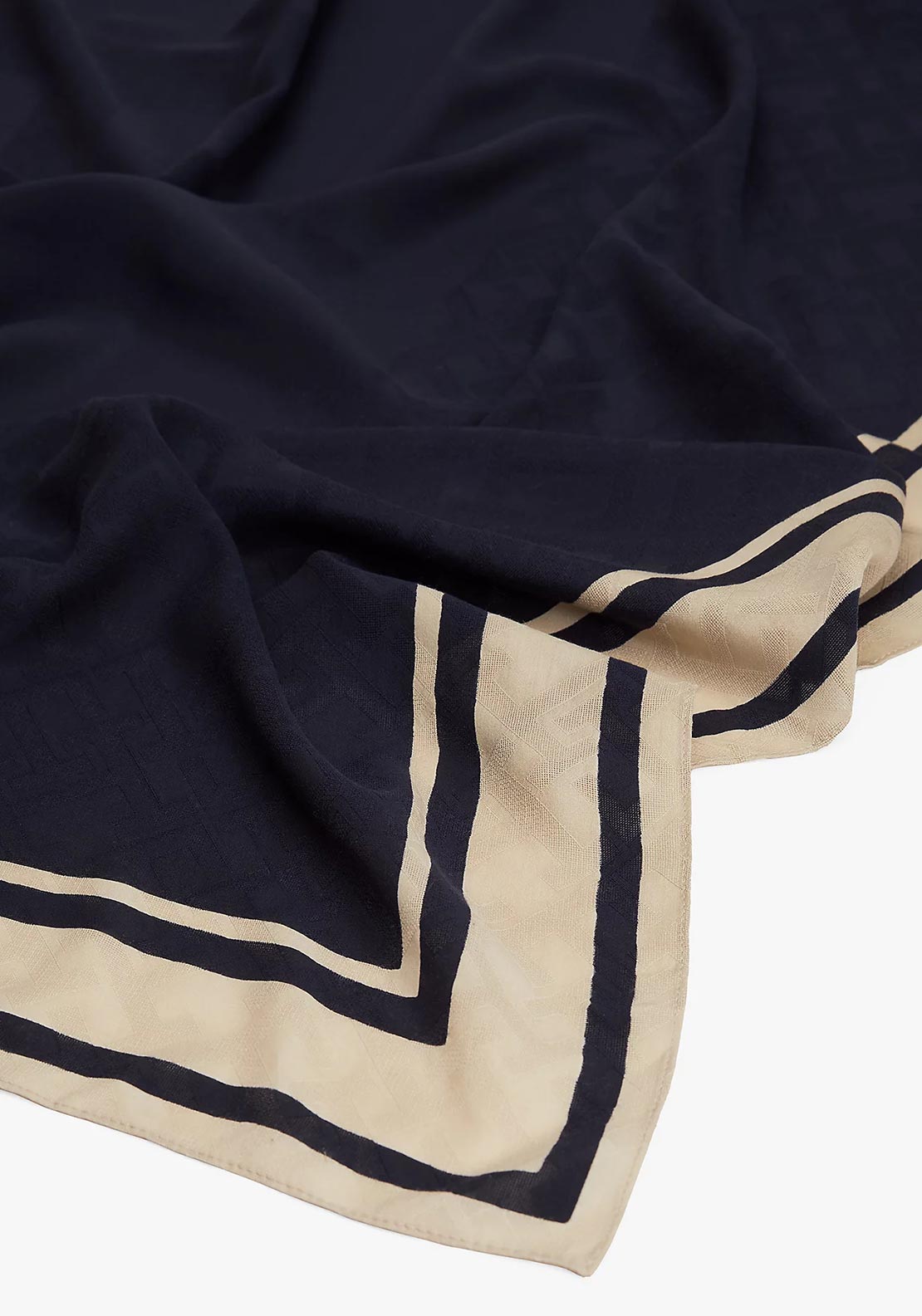 Tommy Hilfiger Chic Silk Blend Scarf, Navy