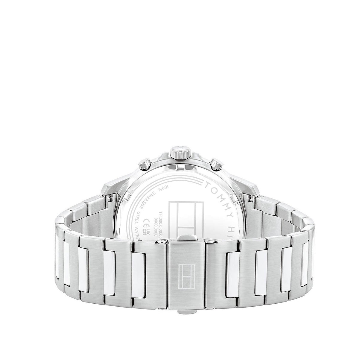 Tommy Hilfiger Mens Skeleton Dial Sub-Counter Watch, Silver and Green